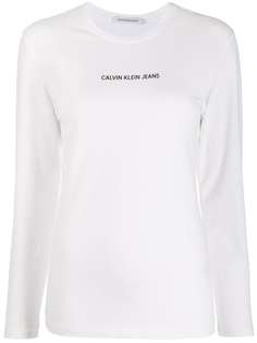 Calvin Klein Jeans облегающее платье в рубчик с высоким воротником
