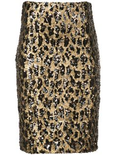 Alice+Olivia Ramos sequin fitted skirt