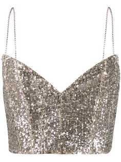 Magda Butrym Beagle sequin cropped top