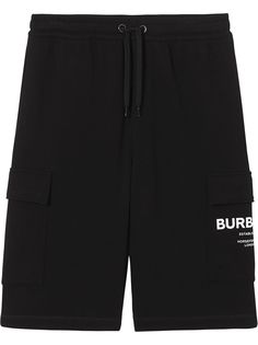 Burberry cargo pocket Horseferry print track shorts