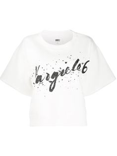 Mm6 Maison Margiela футболка с логотипом и блестками