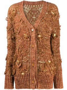 Mm6 Maison Margiela undone-effect thick knit cardi-coat