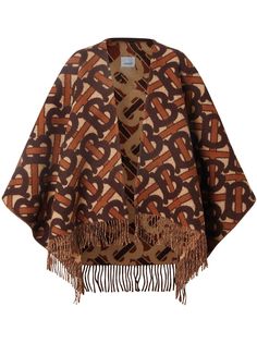 Burberry monogram jacquard cape