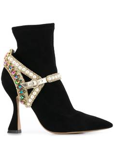 Sophia Webster crystal-embellished ankle boots