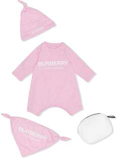 Burberry Kids logo print three-piece gift set