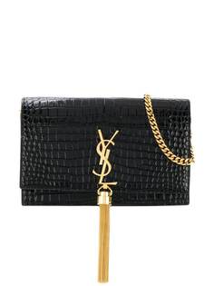 Saint Laurent сумка Kate Monogram с кисточкой