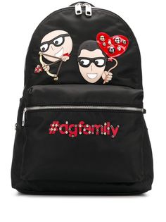 Dolce & Gabbana рюкзак Vulcano с заплатками в виде дизайнеров