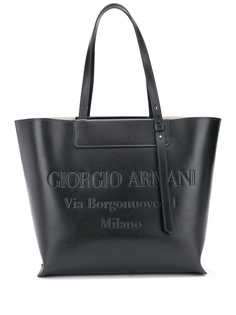 Giorgio Armani сумка-тоут с тисненым логотипом