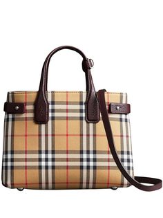 Burberry маленькая сумка Banner в винтажную клетку