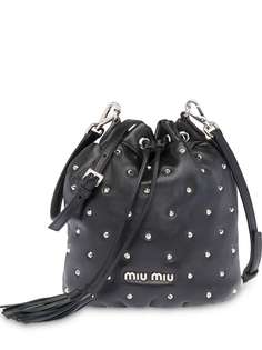 Miu Miu сумка-ведро с заклепками