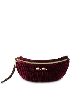 Miu Miu стеганая бархатная сумка