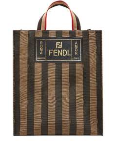 Fendi полосатая сумка-тоут