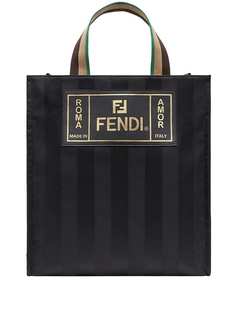 Fendi полосатая сумка-тоут