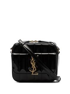 Saint Laurent лакированная прямоугольная мини-сумка Vicky