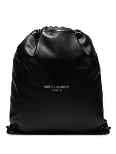 Saint Laurent рюкзак на шнурке с принтом логотипа