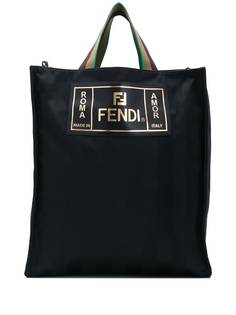 Fendi полосатая сумка-шоппер