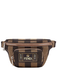 Fendi полосатая поясная сумка