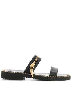 Giuseppe Zanotti сандалии-слипон с молниями
