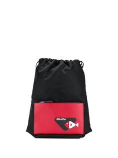 Prada рюкзак на шнурке с логотипом