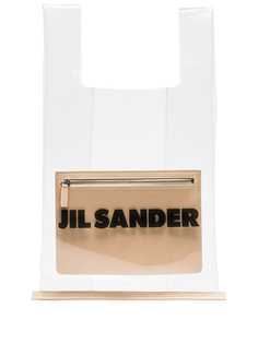 Jil Sander прозрачная сумка-шоппер с логотипом
