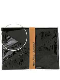 Mm6 Maison Margiela лакированный клатч с резиновым ремнем