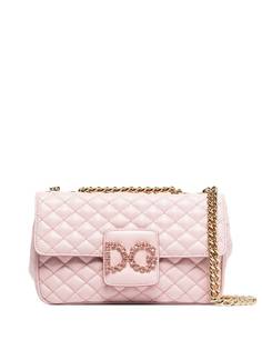 Dolce & Gabbana стеганая сумка с логотипом
