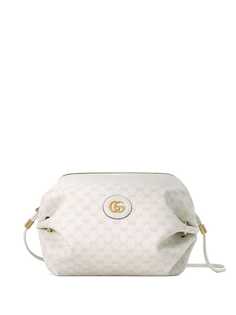 Gucci мини-сумка с узором GG и логотипом Double G
