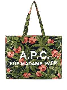 A.P.C. сумка на плечо с контрастными логотипом