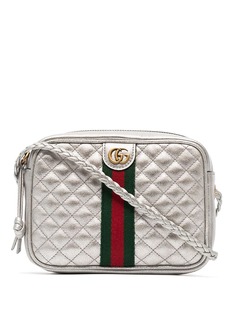 Gucci стеганая мини-сумка с полоской