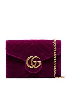 Gucci кошелек GG Marmont на цепочке