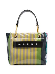 Marni сумка-тоут Glossy Grip в полоску