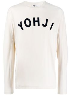 Y-3 футболка с принтом
