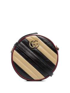 Gucci каркасная сумка Marmont в полоску