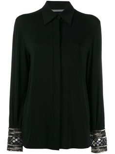 Alberta Ferretti рубашка с декорированными манжетами