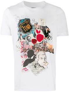 Fendi футболка с принтом Karl Kollage
