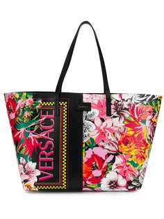 Versace сумка-шопер с цветочным принтом