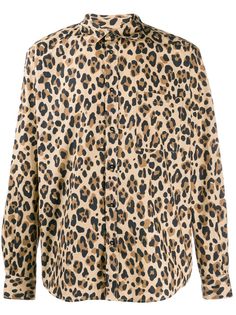 MSGM рубашка с леопардовым принтом