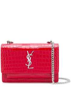 Saint Laurent сумка Sunset с тиснением под крокодиловую кожу