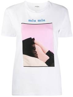 Miu Miu футболка с логотипом
