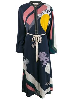 Tory Burch платье-кимоно с вышивкой