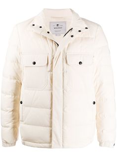 Woolrich куртка-пуховик с накладными карманами