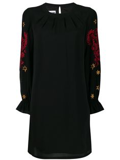 Moschino платье-трапеция с вышивкой