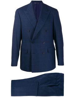 Canali костюм-двойка с двубортным пиджаком
