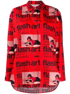 MSGM рубашка с принтом Flash Art