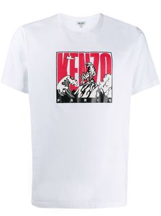 Kenzo футболка с принтом Tiger Mountain
