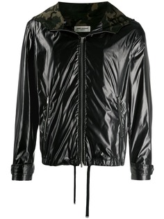 Saint Laurent куртка с капюшоном и камуфляжным принтом