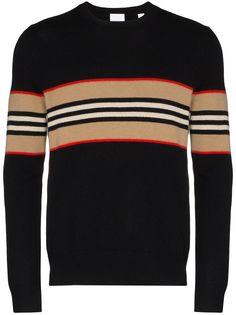 Burberry кашемировый свитер в полоску Icon Stripe