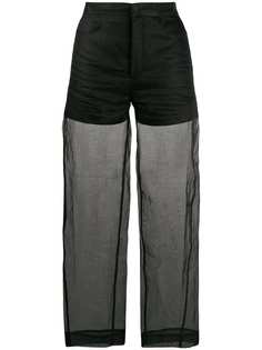 Toteme прозрачные укороченные брюки