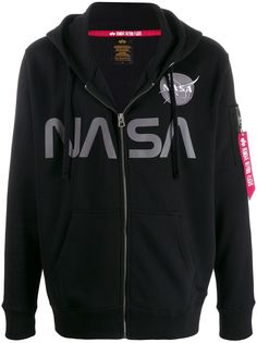 Alpha Industries худи с принтом NASA