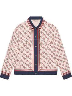 Gucci твиловая куртка с принтом